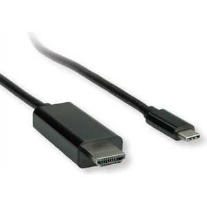 ROLINE USB type C - HDMI adapterkabel, M/M, 2 m