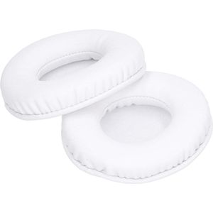 Allecto plus - Hoofdtelefoon Pads Kunstleer Oorkussens voor Mdr V55 - Wit - Compatibel met Athws70, Athws77, Athws99, Mdrv55, Mdrv500, Mdr7502