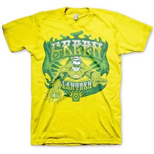 DC Comics Green Lantern Heren Tshirt -XL- Green Fire Geel