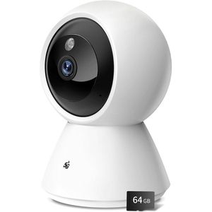 ApexArte® Hondencamera - Huisdiercamera - Babyfoon met Camera en App - Baby Monitor - Full HD - Wit