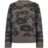 Freequent - FQpantea 207132 - Trui - Morel Melange - Gebreid met Lurexdraad