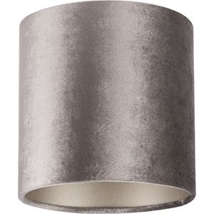 Uniqq Lampenkap velours zilver Ø 20 cm - 20 cm hoog