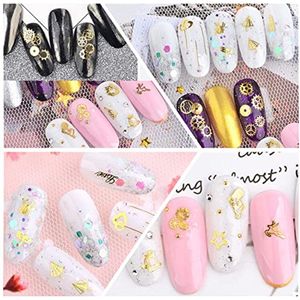 800pcs Resin Filler 4 Styles Resin Charms Alloy Epoxy Resin Supplies Insert Resin Accessories Resin Fill Charms Nail Art Decoration for Resin Jewelry Making Golden