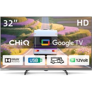 CHiQ - L32M9PD - Smart TV - 32 Inch - 12 V - Ideaal voor Caravans en Campers - Inclusief Powerbank
