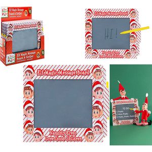 Naugthy elves - Elves behavin badly | Kerst -Elf - Stoute elf - pop | Kerstmis traditie | magic slate berichten bord 26x19 cm