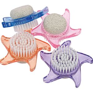 Nagelborstel met Puimsteen - Assorti - Ster - Reinigen - Eelt Verwijderen - Pedicure - Medi Pedi - Zeester - Starfish