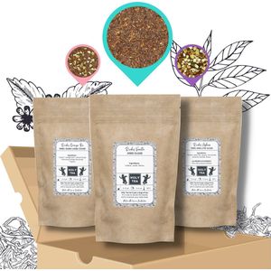 Losbladige Rooibos Thee Bundel EEN - Theedoos - Pakket van 3 premium rooibos thee mengsels - Rooibos Tea Bundle - Aphaea, Orange Bio & Vanilla - Holy Tea Amsterdam - 3 x 100 grams