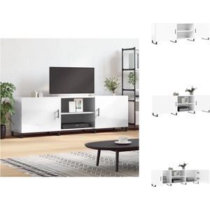 vidaXL TV-meubel - Hoogglans wit - 150 x 30 x 50 cm (B x D x H) - Kast