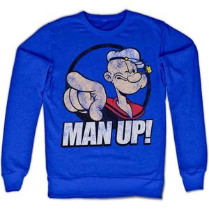 Popeye Sweater/trui -S- Man Up! Blauw