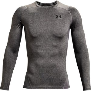 Under Armour UA Heatgear Armour Compressie Long Sleeve Heren Sportshirt - Grijs/Zwart