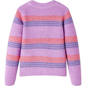 Kindertrui gestreept - Lila & roze - Maat 92