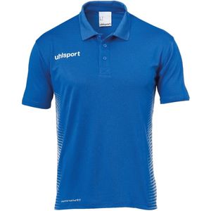 Uhlsport Score Polo Shirt Kind Azuur Blauw-Wit Maat 140