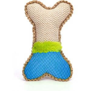 Nobleza Hondenspeelgoed - Honden piepspeelgoed - Pluche hondenknuffel - Piepspeeltje voor honden - 23 cm - Blauw