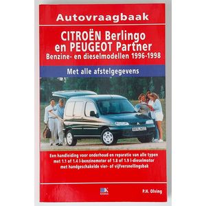 Autovraagbaken - Vraagbaak Citroen Berlingo en Peugeot Partner Benzine- en dieselmodellen 1996-1998