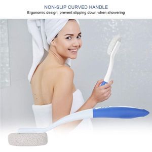 Puimsteen voor voeten - Peeling voetreiniger met eeltverwijderaar en lange handgreep - Massagesteen voor oudere mensen - Voor keratine en afgestorven huid