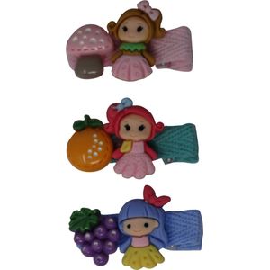 Jessidress® Haarspeldjes Haarclips Meisjes Mini Haarclip - Roze/Groen/Blauw