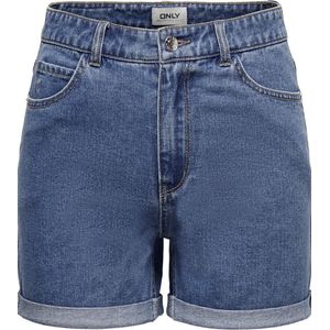 Only Broek Onlvega Life Hw Mom Shorts Noos 15230571 Medium Blue Denim Dames Maat - L