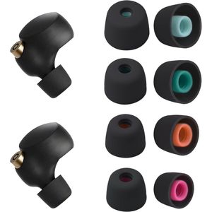 Silicone Vervangende Oordopjes - 4 Pairs van Universele Oordopjes - Perfect voor Zachte Geluidsisolatie In-Ear Hoofdtelefoon Compatibel met WF-1000XM5/1000XM4 - Zwart