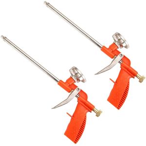 EXCITAT 2 stuks - Schuimpistool - Bouwschuimpistool - Geschikt voor badkamers, deuren en ramen, badkuipen, balkondeuren en ramen - Oranje