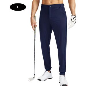 Livano Golfbroek Heren - Golfkleding - Golfen - Golf Accessoires - Nette Pantalon - Marineblauw S - Maat 46