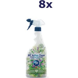 8x Ambi Pur Wc Active Clean Spray Wilde Salie & Ceder 750 ml WC reiniger