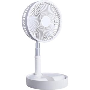 Opvouwbare staande ventilator - mini draagbare USB bureauventilator - 4 snelheden - verstelbare hoogte - kantoor thuis camping