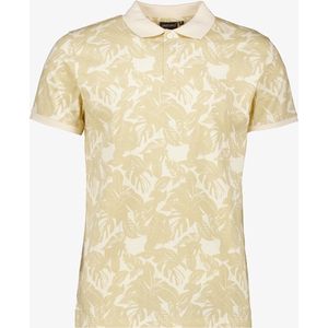 Unsigned heren polo beige met print - Maat XXL