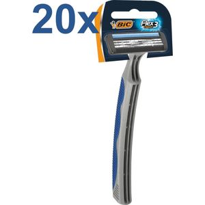 BIC - Flex 3 - Wegwerpscheermesjes - 20 Stuks - Voordeelverpakking