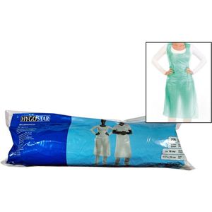 Hygostar Groene Wegwerpschorten plastic – 200 stuks – Wegwerp Overschorten op Rol