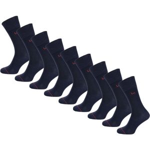 Undiemeister Sokken Heren - 9-pack - Storm Cloud (Blauw) - Lange Sokken Handgemaakt - Zijdezacht - Mellowood Tencel - Extra Stevig - Sokken - Maat 35-38
