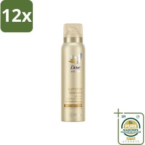 Dove Body Love Zelfbruinende Mousse - Summer Revived - Light-Medium - 150 ml - Voordeelverpakking - 12 stuks - Zomerse gloed - Gehydrateerde huid