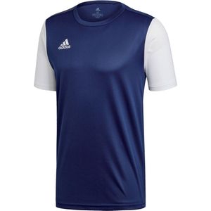 adidas Estro 19 Sportshirt - Maat M  - Mannen - donker blauw/wit