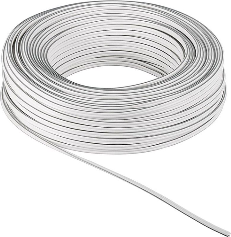 Luidsprekerkabel CCA 2 x 2,5mm2 - Wit - 10 meter