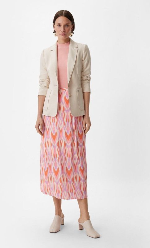 comma - Lange Rok - Viscose - Kokerrok