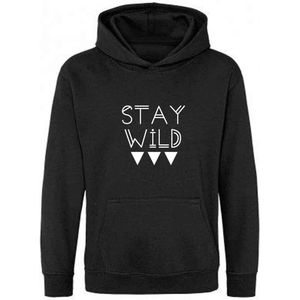 Be Friends Hoodie - Stay wild - Heren - Zwart - Maat S