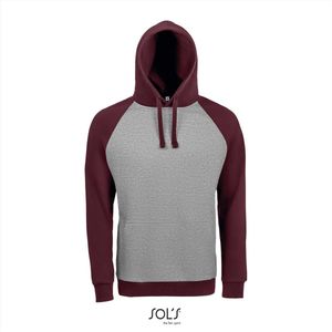 SOL'S Seattle - Grey Melange/Burgundy - XL