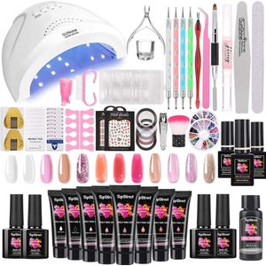 Gelnagelset met UV/LED-lamp, nagelverlengingsset en nagellak - Complete manicure starterset