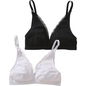 Vertbaudet - Borstvoedingsbh Set van 2 - Katoen - Kanten Afwerking