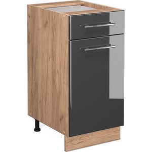 Vicco Fame-Line Keuken Keukenonderkast – 40 cm zonder werkblad Antraciet Hoogglans zonder werkblad