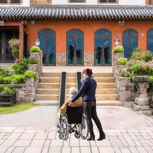 2X Telescopische Rolstoelrampe 122-213cm Aanpasbare Telescopische Rampe Antirutsch en Draagbaar Telescopische Rampe Tot 300 Kg Voor Handmatige Rolstoelen Aluminium Rampe Voor Trappen En Drempels