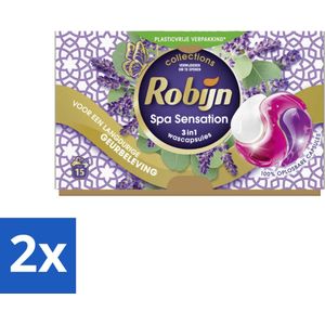 Robijn - 3-in-1 Spa Sensation - Wascapsules - 15 Wasbeurten - Voordeelverpakking - 2 stuks