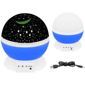 Nachtlamp - Star Master - Dream Roterende Projector - Lamp met Sterren – Blauw