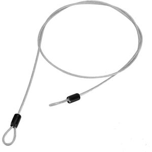 394 inch roestvrijstalen kabel met lusuiteinden - beveiligingskabel voor tassen koffer bagage fiets - zilver .