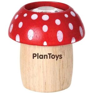 PlanToys Houten Speelgoed Paddenstoel caleidoscoop-rood.