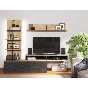 tv meubelset norway- compleet set- eikenhout