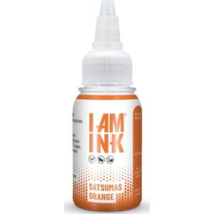 I AM INK - Satsumas Orange 30ml | Premium Professionele Tattoo Inkt | Reach & Vegan | Stick en Poke | Handpoke Tatoeage Inkt | Tattoo set | PMU | Permanente Make-up | Geschikt voor Machine Cartridges & Needles | Liner | Shader