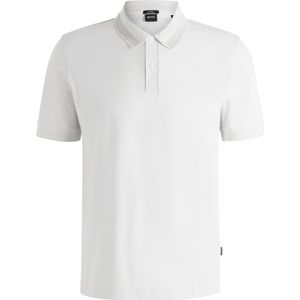 BOSS Phillipson slim fit heren polo - pique - wit