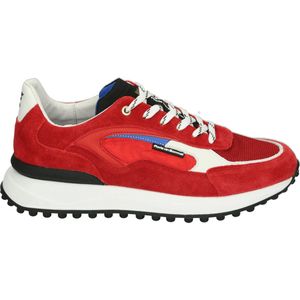 Floris van Bommel NOPPI 24.00 - Lage sneakersHeren sneakersVrije tijdsschoenen - Kleur: Rood - Maat: 40