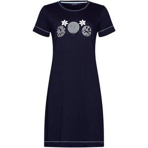 Dames Nachthemd Rebelle - Dancing Queen - Bio Katoen - Blauw - Maat 36