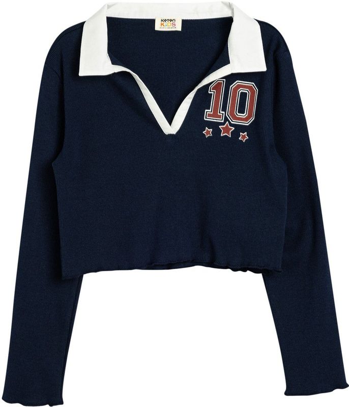 Lange mouw Polokraag T-Shirt